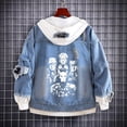 thumbnail image 4 of JoJo's Bizarre Adventure Chaquetas vaqueras Anime Fifures Hole Coat Sudaderas Para Hombres Jean Cosplay disfraces regalos de navidad, 4 of 5
