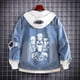thumbnail image 4 of JoJo's Bizarre Adventure Chaquetas vaqueras Anime Fifures Hole Coat Sudaderas Para Hombres Jean Cosplay disfraces regalos de navidad, 4 of 5
