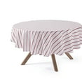 thumbnail image 2 of Holiday Time Christmas Candy Cane Stripe Fabric Tablecloth, Festive Xmas Décor 70" Round, 2 of 6