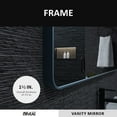 thumbnail image 4 of Niveal 60"x36 Wall Mirror Rounded Corners Hanging Vanity Mirror Navy Blue Modern Rectangular Aluminum Framed Mirror, 4 of 13