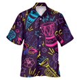 thumbnail image 1 of Wyzesi Chemise Homme Grande Taille Printemps Été Carnaval Manches Courtes Chemise Régulière Imprimé Complet Chemise Homme Manches Courtes Décontractée, 1 of 4
