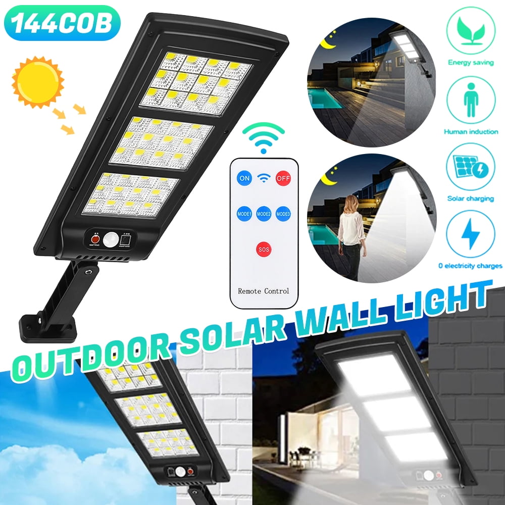 200W Solar Street Light Motion Sensor, Dusk to Dawn Solar Flood Lights Outdoor, IP65 Waterproof Solar Security Lights, LED Solar Lights for Outside Garden Yard Path Parking Lot