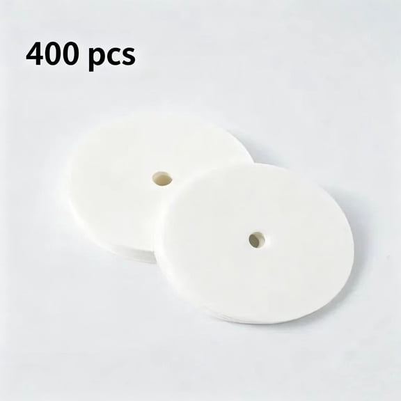 Vruelia 400Pcs Unbleached Percolator Coffee Filters, 3.75In Disposable Coffee Paper Filter, Disc Coffee Filters White