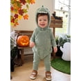 thumbnail image 6 of RUINIXCW Infant Baby Halloween Dinosaur Costume Baby Boys Girls Warm Fall Winter Outfit Long Sleeve T-shirt Furry Romper with Tail Pants Hat 4Pcs Set, 6 of 10