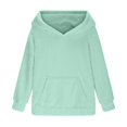 thumbnail image 4 of Bnwani Hoodies for Big Girls Long Sleeve Fleece Sweatshirt Plain Pullover, 4 of 6