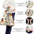 thumbnail image 5 of 5 Pack Foldable Shopping Bag,Halloween Black Cats and Pumpkins Reusable Grocery Bags with Pockets,Large Reusable Tote Bags with Handles Waterproof & Lightweight, 5 of 6