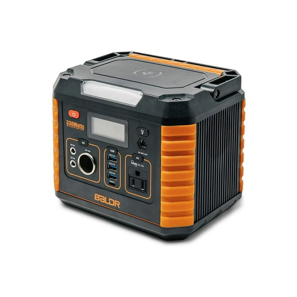 Baldr Portable Power Station 330W, 297Wh Backup Lithium Battery, 110V/330W Pure Sine Wave AC