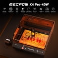 thumbnail image 5 of Mecpow X4 Pro Laser Engraver, 40W High Accuracy Air Assist, 30000 mm/min, 15.75" × 15.67" Working Area, Camera & Led Lights, Enclosed Cutter for Acrylic Wood, 5 of 15