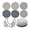 E, variant on Lazebox Coasters Set of 6 for Drinks,Large Coasters for Coffee Table, Tabletop Protection for Hot & Cold Drinks, Versatile Coasters for Home Decor, Non-Slip & Easy to Clean, Coffee