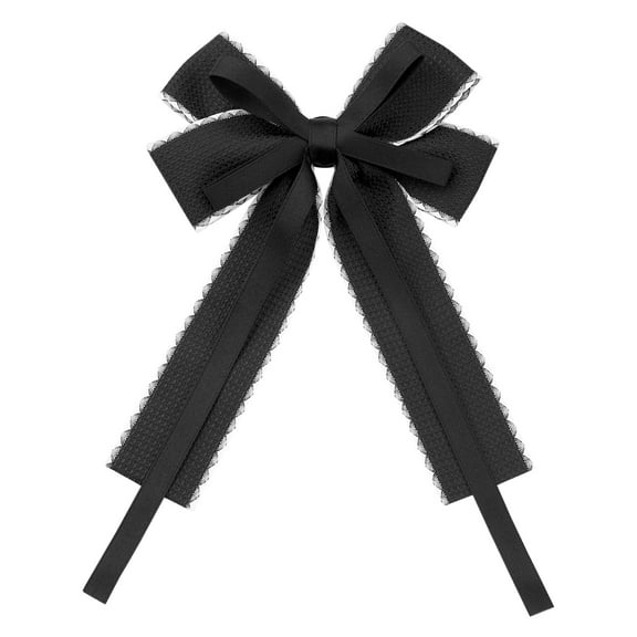 INSPIRE CHIC Elegant Women's Ribbon Brooch Pin Collar Bow Ties for Various Occasions Beige