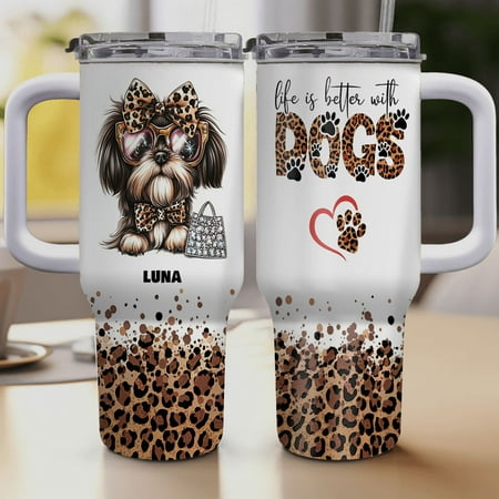 

Personalized Dog Tumbler with Newfoundland Dog’s Name – Custom Travel Coffee Cup 40oz Travel Coffee Cup Gift for Mother s day Father s day Christmas DMCW2X