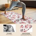 thumbnail image 4 of White Cow Milk Strawberry Pattern Hot Yoga Mat Towel Non Slip for Hot Yoga - Quick-Drying Yoga Mat Cover with 4 Corner Pockets with Travel Bag - Hot Yoga Towel Non Slip 74"x26", 4 of 6