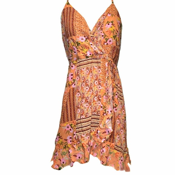 Lily Rose Skater Wrap Dress with Tulip Hems - Juniors Extra Large - Perfect Spring & Summer Dress!
