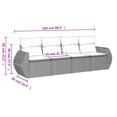 thumbnail image 2 of vidaXL 4 Piece Garden Sofa Set with Cushions Beige Poly Rattan, 2 of 5