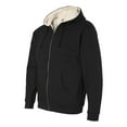 thumbnail image 2 of Independent Trading Co. Sherpa-Lined Full-Zip Hooded Sweatshirt EXP40SHZ Black/ Natural 4XL, 2 of 5