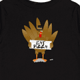 thumbnail image 4 of Inktastic Turkey Holding a Sign Says Eat Pizza Boys or Girls Long Sleeve Toddler T-Shirt, 4 of 5
