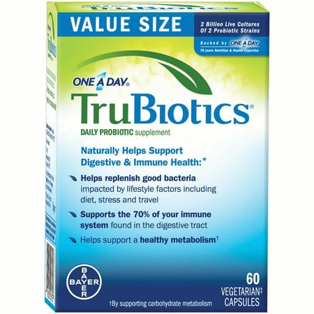 One a Day TRUBIOTICS, Daily Probiotic Supplement for Digestive and Immune Health*, Men and Women, 60-Capsule