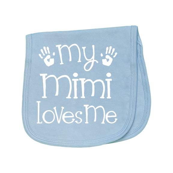 Inktastic My Mimi Loves Me Grandkids Baby Burp Cloth