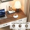 thumbnail image 5 of Vabches Farmhouse Executive Desk with 2 Large File Drawers and 5 Drawers, 60" Executive Desk, Workstation Table for Study, 5 of 8