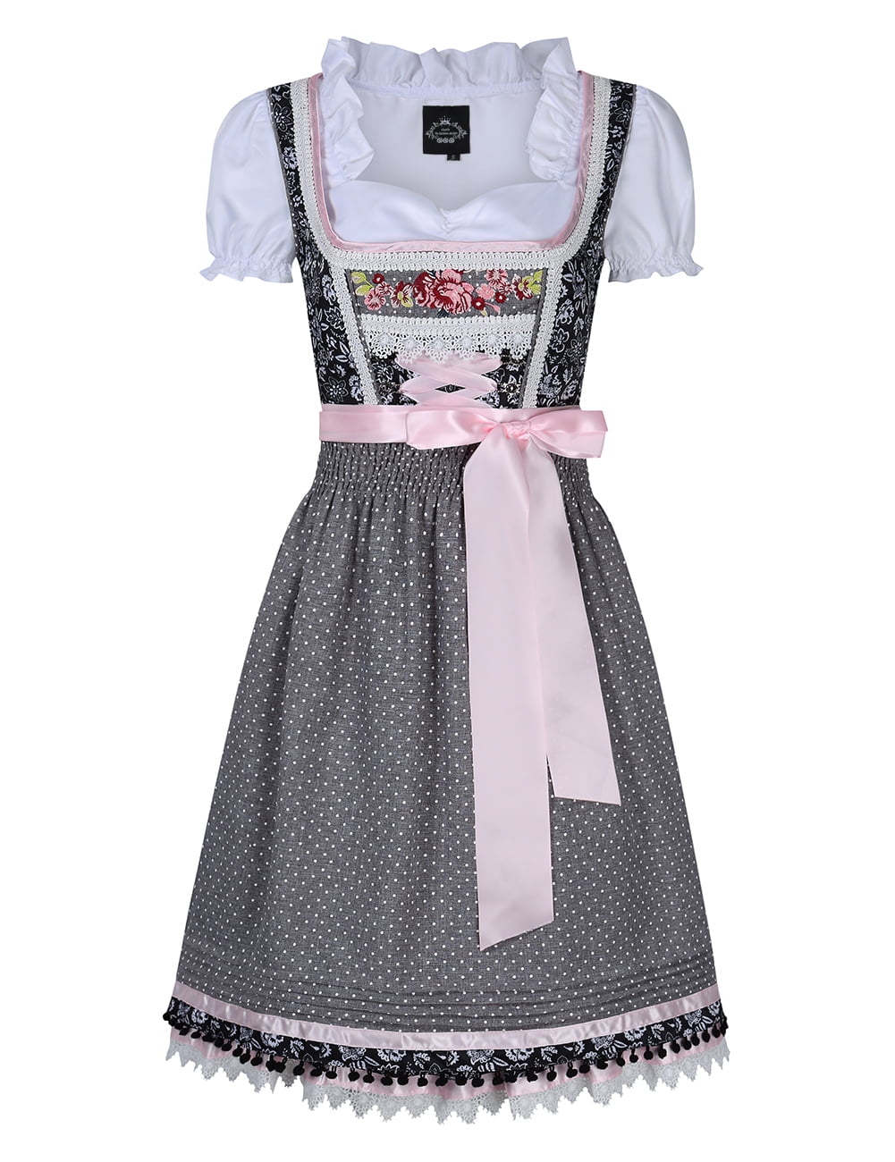 lukke rygte klik 3 PCS Traditional Dirndl Dress Blouse Apron for Oktoberfest - Walmart.com