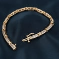 thumbnail image 4 of Silver Shop 14K Yellow Gold Finish Baguette Cut CZ Women's Trendy Bracelet For Gift, 4 of 4