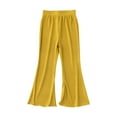 thumbnail image 2 of Delliss Girl's Flare Pants Yoga Pants for Kids Solid Color Causal Wide Leg Trousers, 2 of 8
