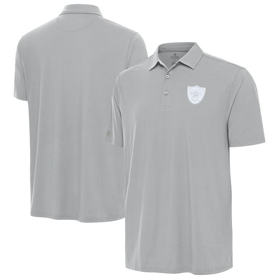 Men's Antigua Gray Las Vegas Raiders Era Polo