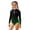 X310 Dark Green, variant on Girls Swim Wear Gradient Long Sleeve Mandarin Collar Swimsuits Summer Smooth Girls Swimsuits Size 11-12 Years Red