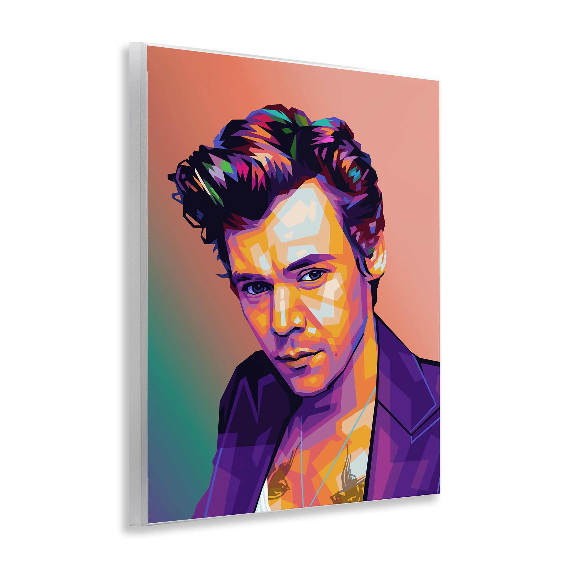 Stupell Industries Peach & Purple Harry People Painting Unframed Art Print Wall Art, 11 x 14