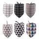thumbnail image 4 of Greeniant Bufanda de baba para 4 estaciones, plegable, de algodón suave, elegante, reutilizable, ajustable, toalla Triangular para mascotas, para cuello Ropa para mascotas gris tipo 2 Greeniant PT003844-04, 4 of 6