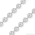 thumbnail image 2 of 2mm Moon-Cut Ball Bead Link Chain Necklace in .925 Sterling Silver w/ Rhodium, 2 of 2
