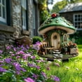 thumbnail image 4 of Dadiaei Dreamy Mushrooms House 2D Flat Garden Pile Outdoor Courtyard Pile Scene Decoration Props Acrylic Garden Decor All-Weather, 4 of 7
