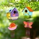 thumbnail image 1 of Kit de casa para pájaros, 2 juegos de casas para pájaros de madera sin terminar para pintar, kit de fabricación de casas para pájaros de madera con campanillas para niños y niños, 1 of 5