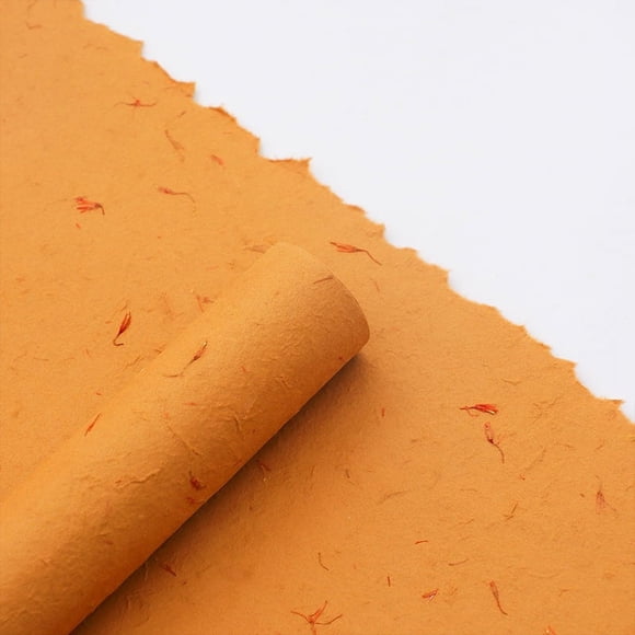 Granjero Gordo Flores, regalos, papel para envolver regalos, papel para envolver pétalos rasgados a mano (naranja)