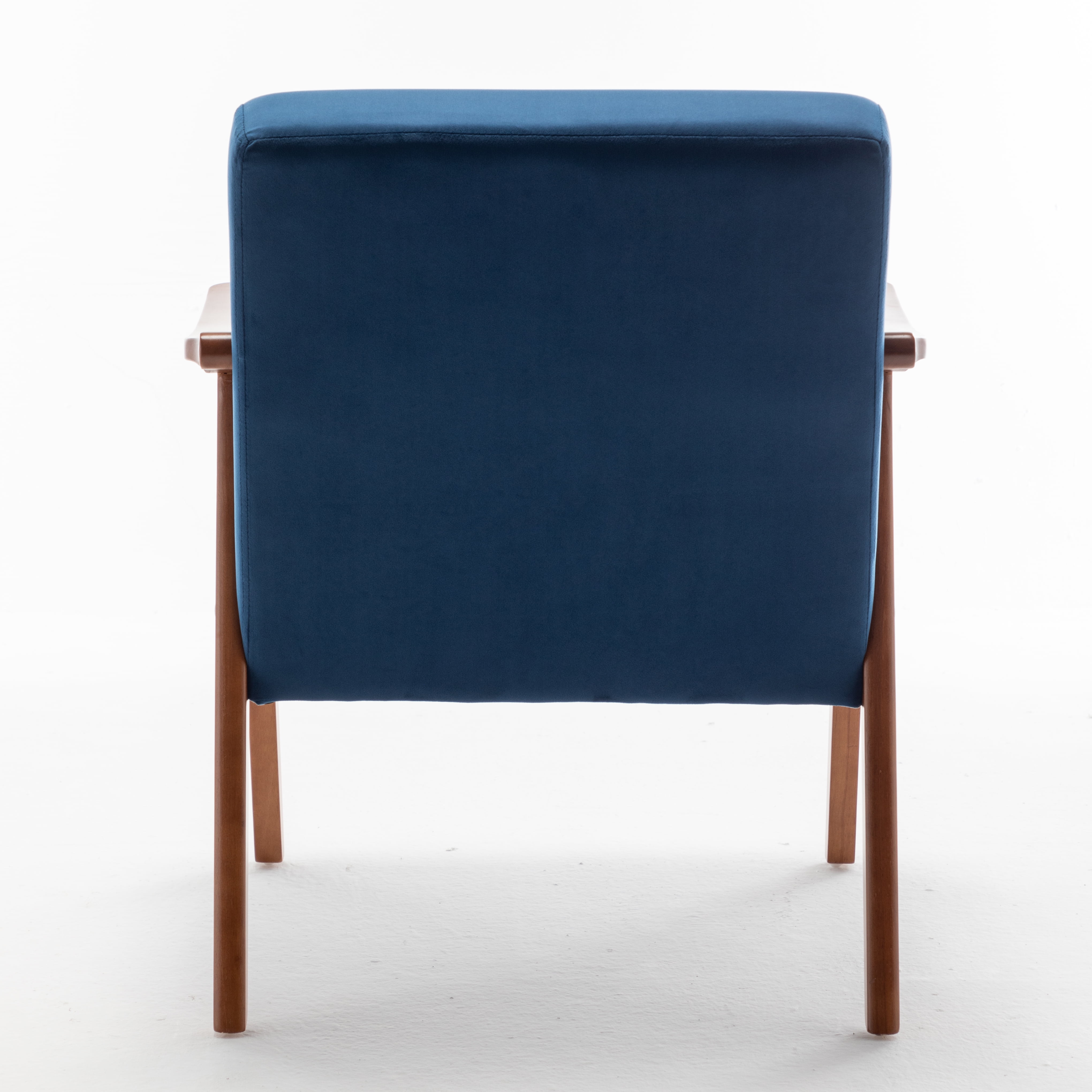 US Pride Furniture Cedrice 26.37" Velvet Accent Chair, Dark Blue