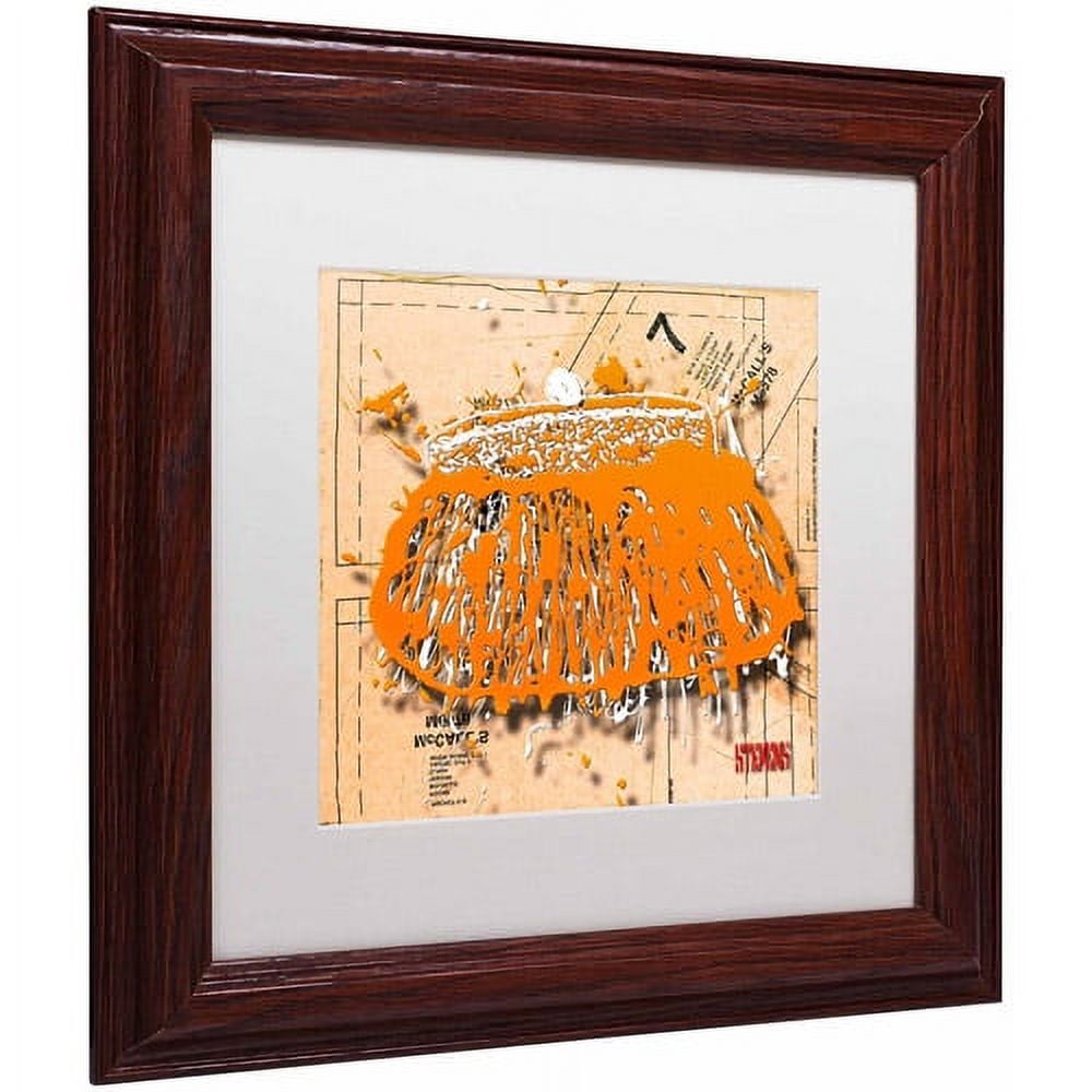 Trademark Fine Art "Snap Purse Orange" Canvas Art by Roderick Stevens, White Matte, Wood Frame