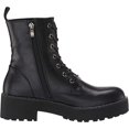 thumbnail image 6 of Dirty Laundry Mazzy Black Leather Lace Up Chunky Block Heel Ankle Boots (Black, 11), 6 of 6