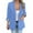 Blue, variant on HomeDM Womens Work Office Blazers, Open Front One Button Long Sleeve Lapel Jackets Suit Blazer with Pockets, Blue