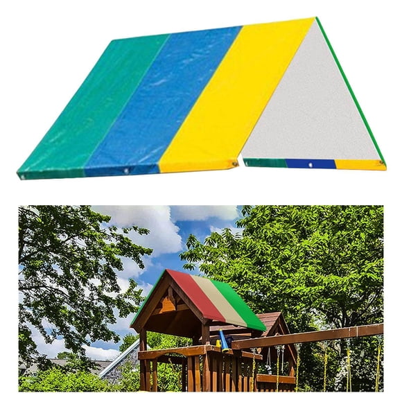 tredstone Waterproof Swing Set Replacement Tarp Roof Tent Sunshade Green Yellow Blue