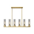 thumbnail image 2 of Innovations Lighting  Empire - 6 Light 11" Stem Hung Linear Pendant Brushed Brass/Plated Smoke, 2 of 5