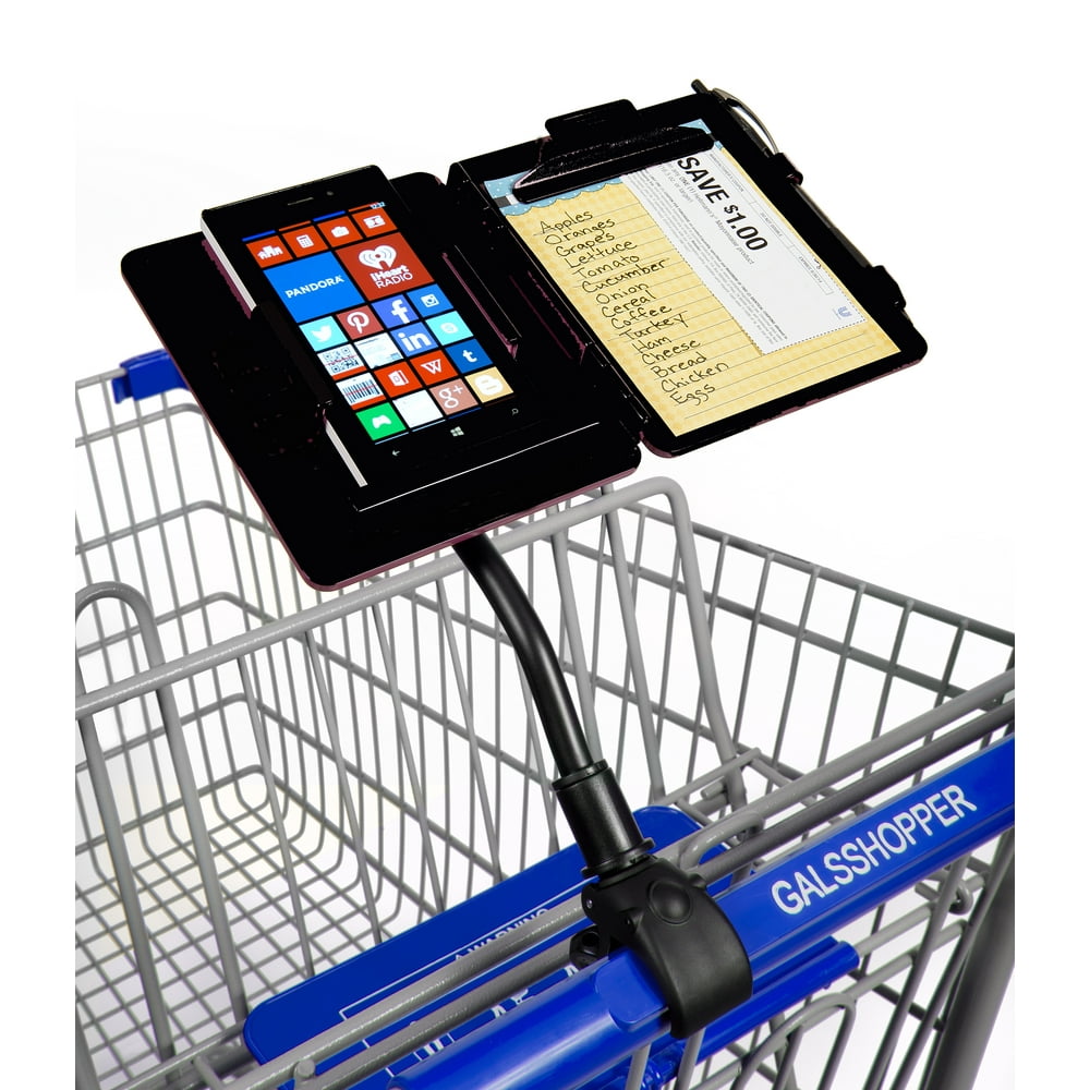 Black All In One Clip On Shopping Cart Organizer Walmart