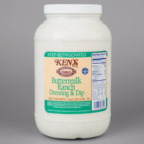 Ken's Foods 1 Gallon Buttermilk Ranch Dressing and Dip