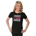 thumbnail image 4 of Stronger Than Breast Cancer Warrior Womens Fitted Plus Size Graphic Tee Brisco Brands 2X, 4 of 5