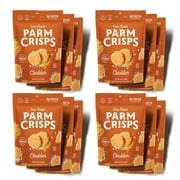 ParmCrisps - Cheddar Cheese Crisps, Made Simply with 100% REAL Cheese | Healthy Keto Snacks, Low Carb, High Protein, Gluten Free, Oven Baked, Keto-Friendly | 1.75 Oz (Pack of 12)