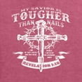 thumbnail image 3 of Wild Bobby, My Savior Is Tougher Than Nails Revelation 1:18, Inspirational Christian, Unisex Graphic Hoodie Sweatshirt, Vintage Heather Red, X-Large, 3 of 5