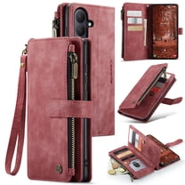 CaseMe Case for Samsung Galaxy S26 5G Wallet Case for Women Men, Fashion Durable PU Leather Magnetic Flip Lanyard Strap Wristlet Zipper Card Holder Wallet Phone Case for Samsung Galaxy S26 5G 6.3"