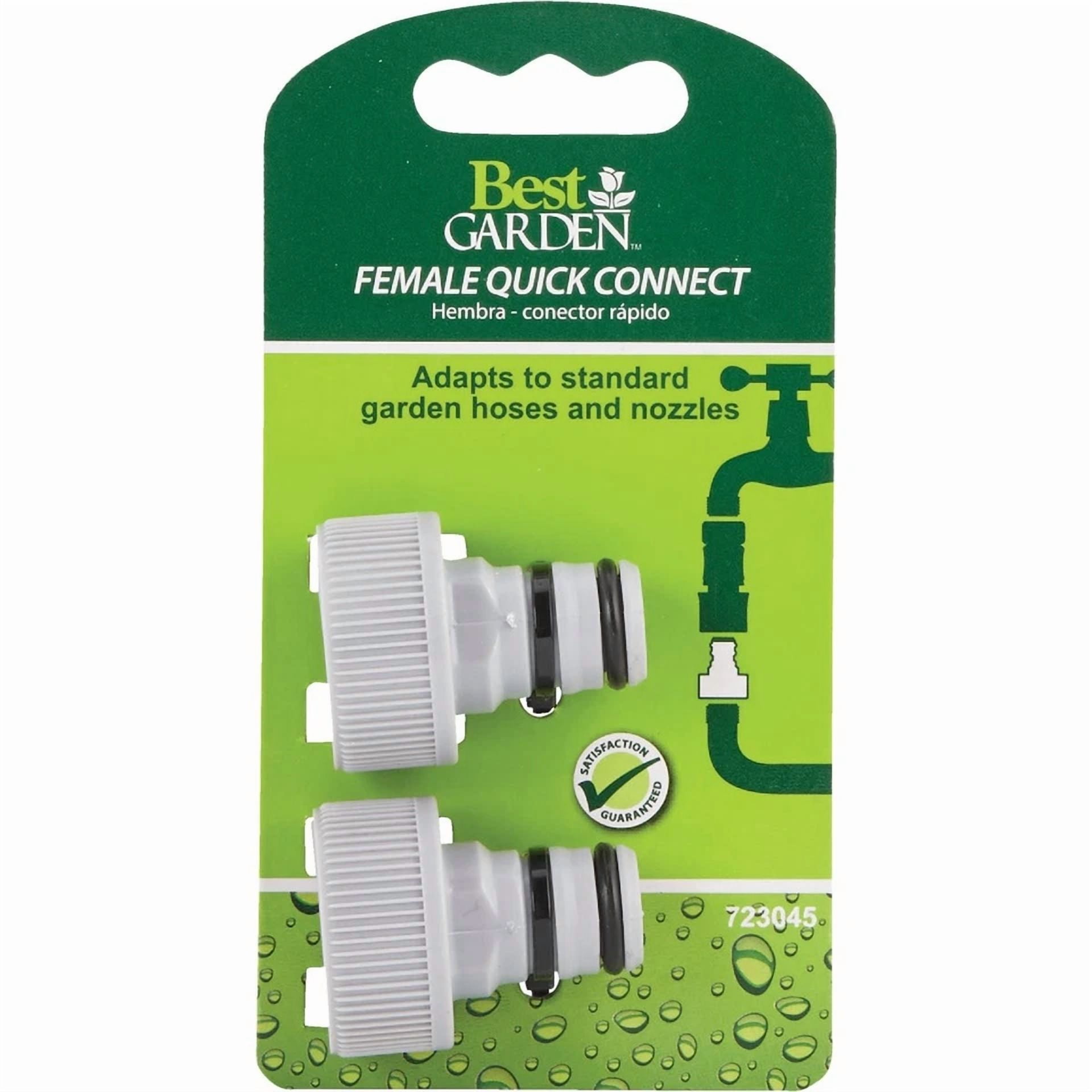 PURELY- Best Garden Female Poly Faucet Quick Connect Connector (2-Pack) 37018-2Pk Best