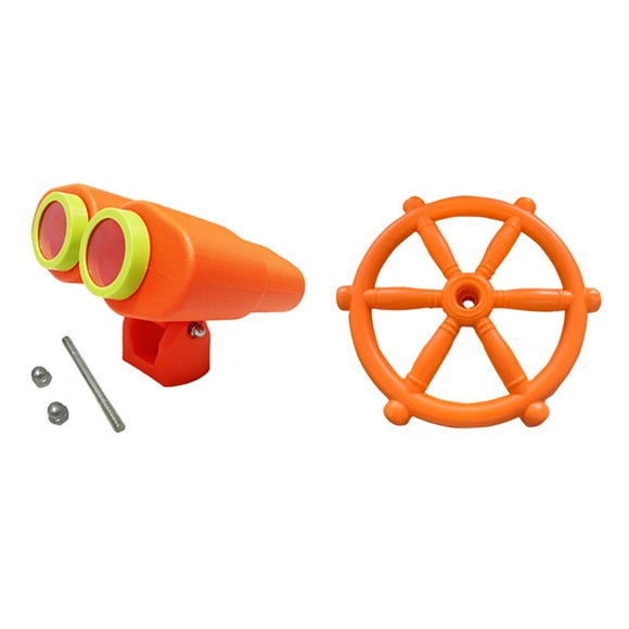 LOVEVER Accessoires de Terrain de Jeu pour Enfants Ensemble de Jeu Extérieur pour Maisonnette de Jeu Gymnase de Jungle Extérieur 2 Pcs Orange