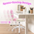 thumbnail image 4 of Lessmore Kids Swivel Desk Chair Fluffy Heart-Shaped - Adjustable, Colorful Chair for Girls Room, 4 of 11