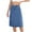 Light Blue, variant on Karight Women High Waist Midi Denim Skirt with Back Slit Casual A-Line Long Jean Skirts with Pockets Ladies